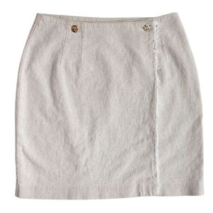 Vintage Linen Cotton Mini Wrap Skirt